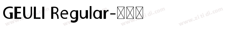 GEULI Regular字体转换